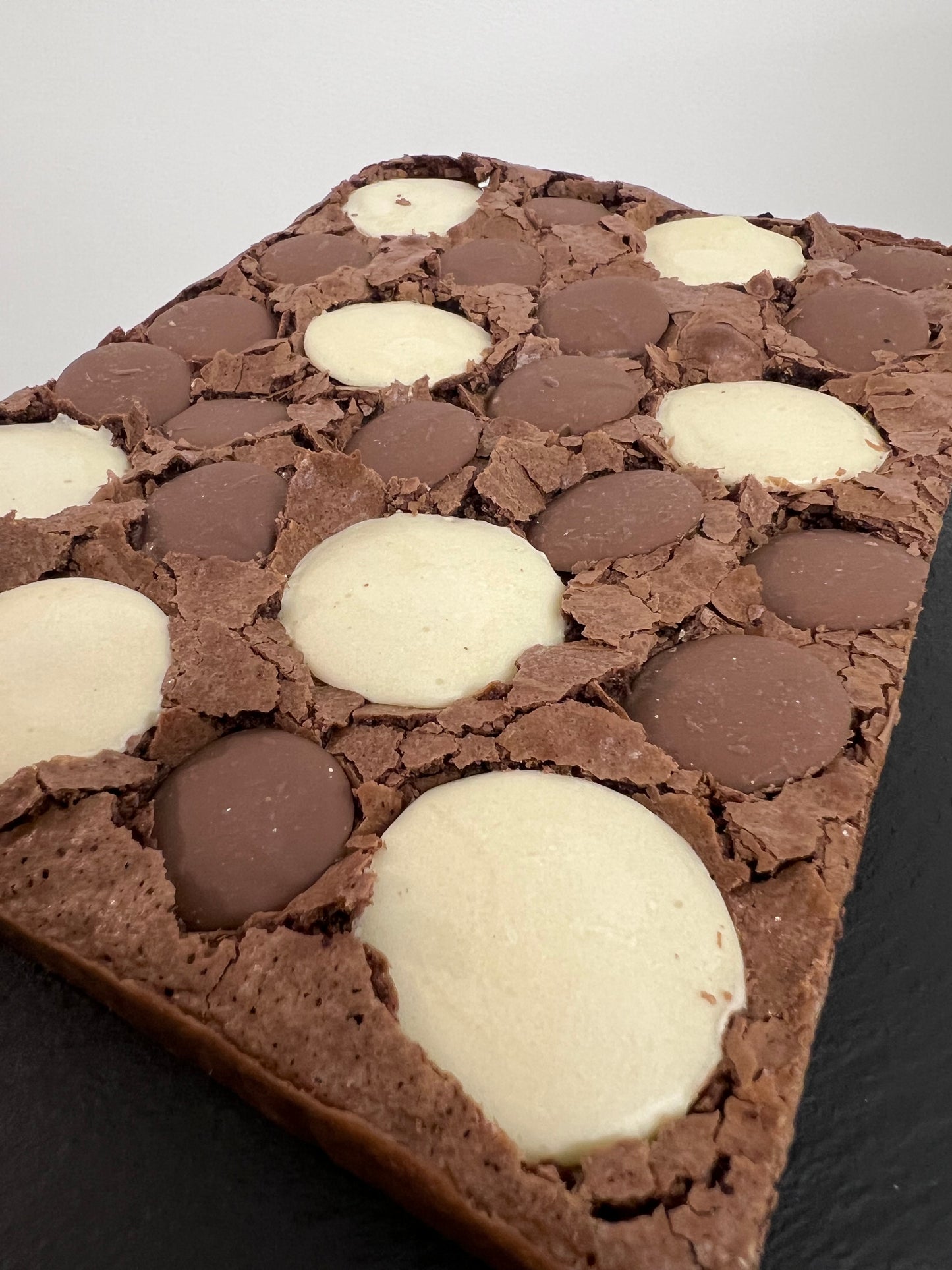 Cadbury Buttons Brownie Slab