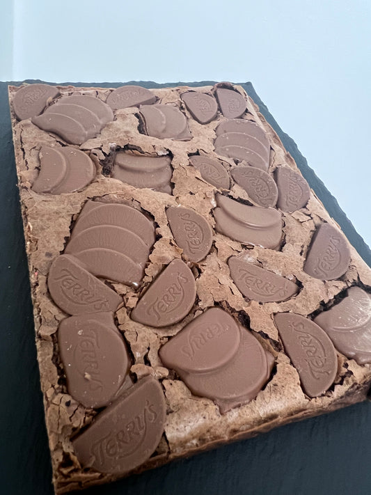 Chocolate Orange Brownie Slab