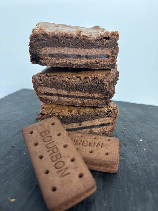 Stuffed  Brownies - Bourbon Biscuits