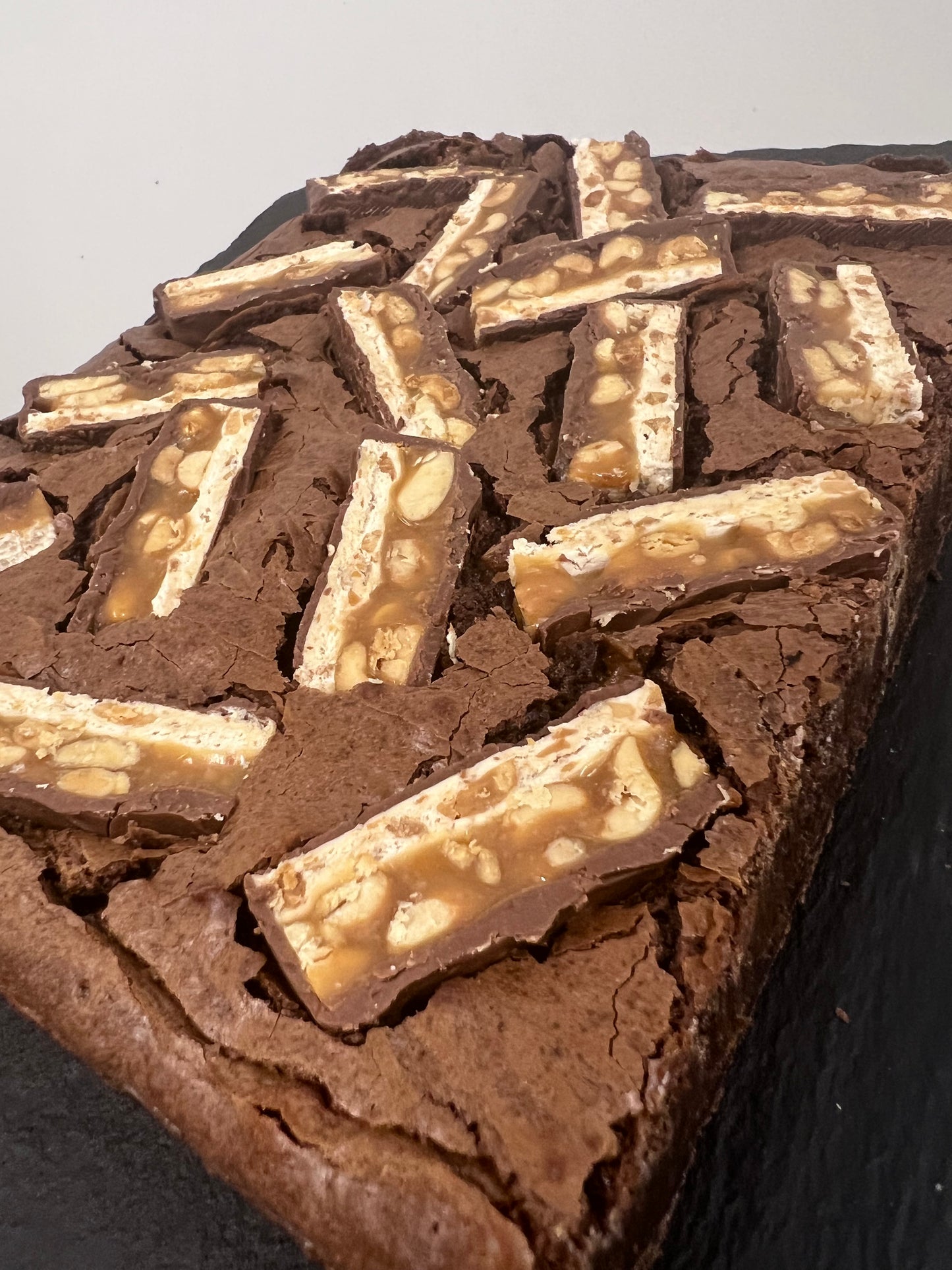 Snickers Brownie Slab